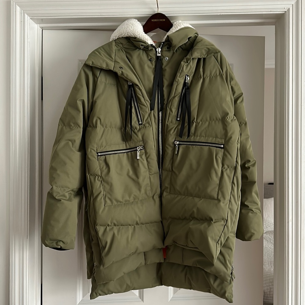 Olive Green Puffer Jacket